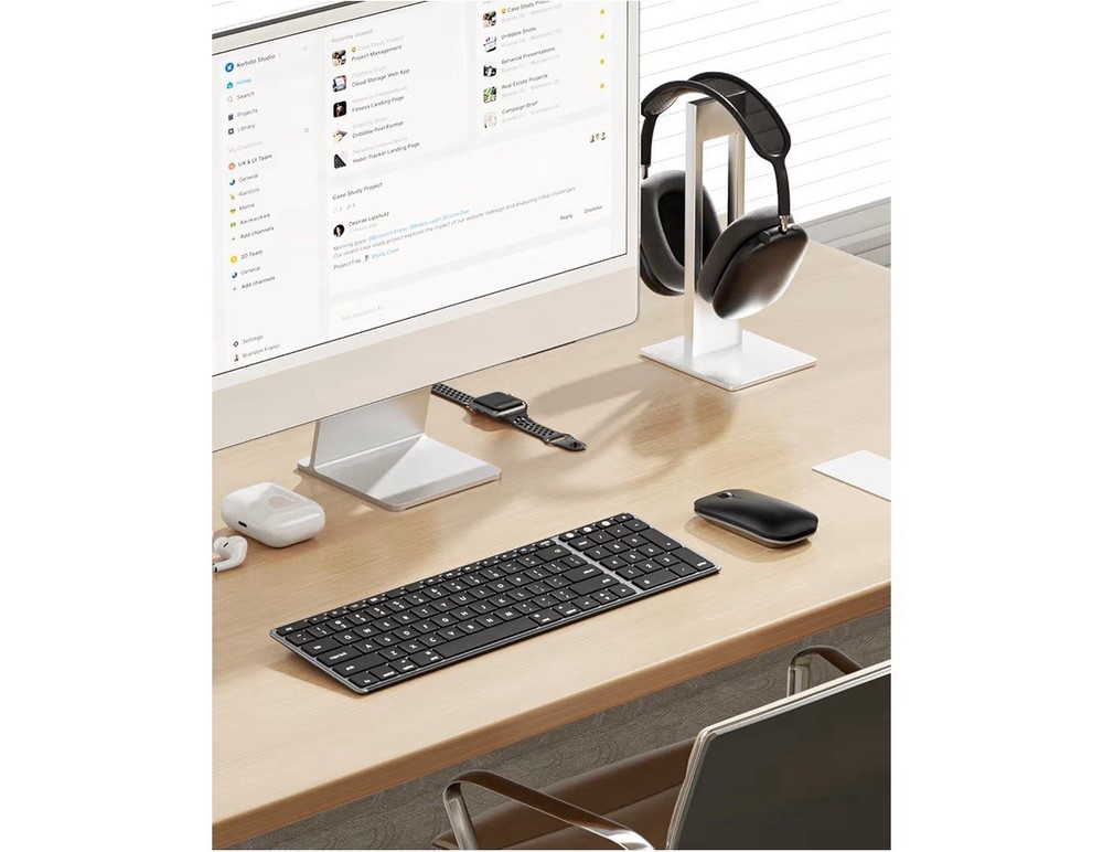 seenda Bluetooth Keyboard and Mouse for Mac SKM64-2 Multi-Device Rechargeable