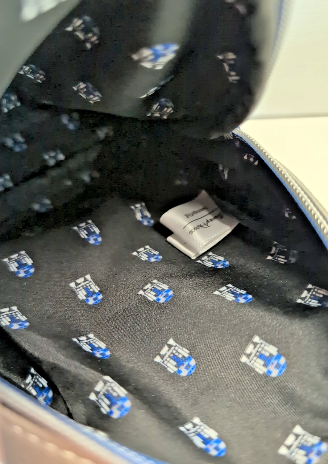 7" LOUNGEFLY DISNEY STAR WARS R2-D2 DROID MINI BELT BAG & WRISTLET - IMPERFECT