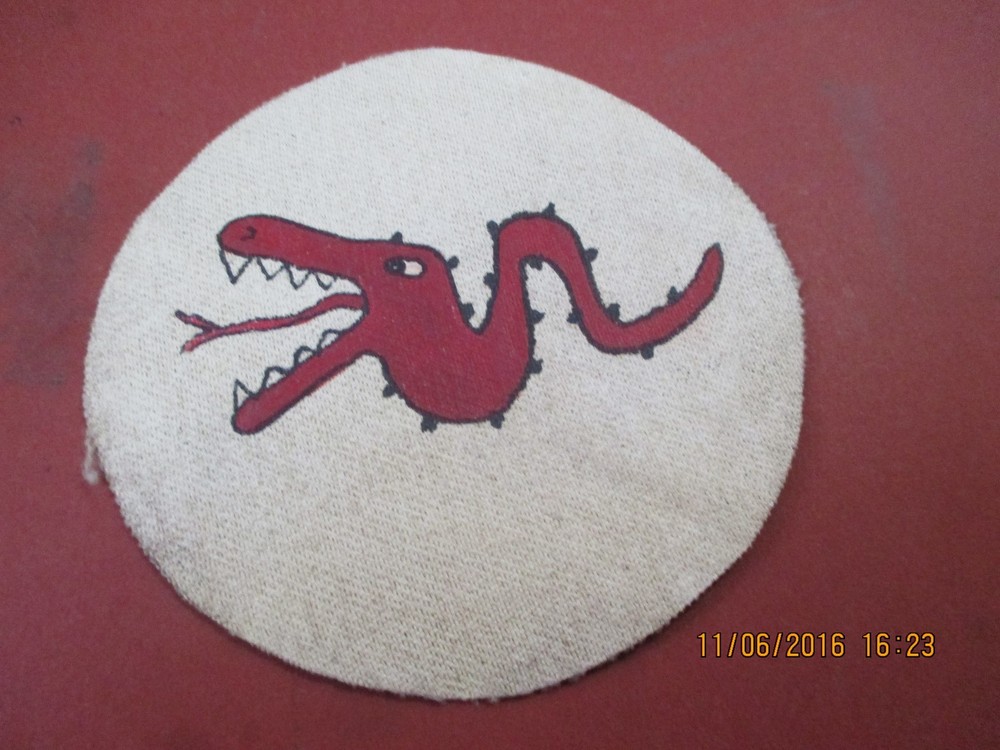 WWII LUFTWAFFE RED SERPENT 2/JG3 FIGHTER SQDN  FLIGHT JACKET PATCH