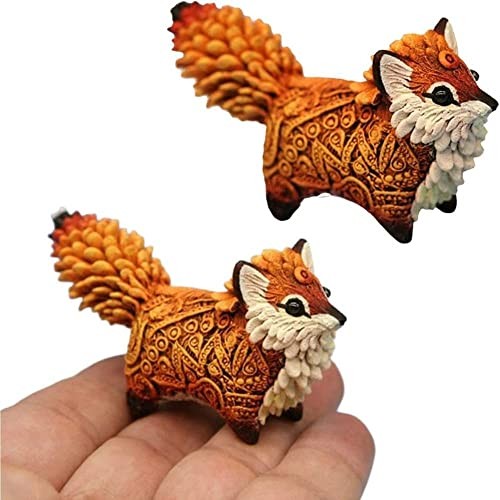 Fox Totem Statue Gift for Friends Animal Resin Crafts Ornaments Sculpture
