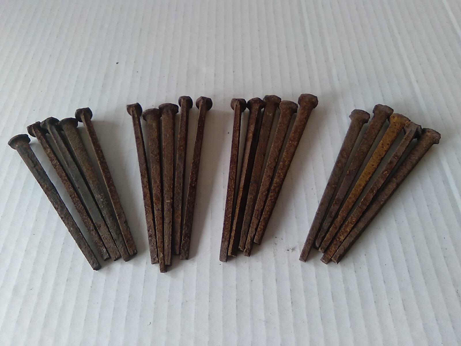 20 Vintage Rusty 4 Inch Square Nails