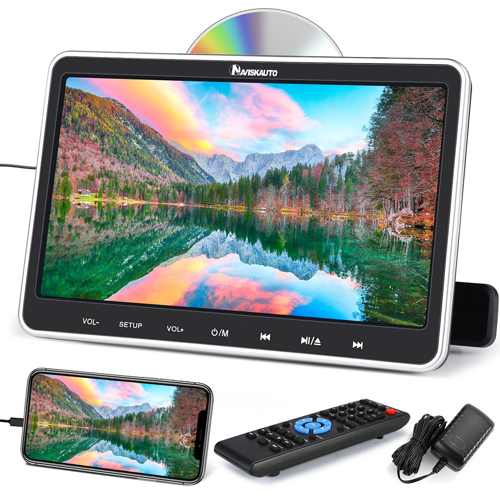 10.1" Car Headrest DVD Player Rear-Seat Monitor TV HDMI USB SD AV-IN/OUT Headset