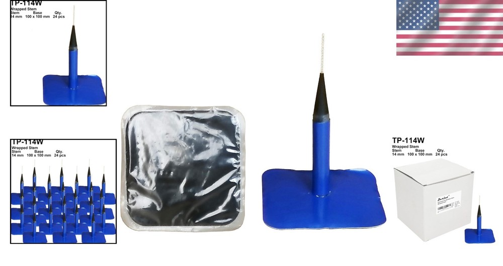 High-Quality Tire Repair Solution - 24 pcs Vulcanizing Patch Plug 9/16" x 4"