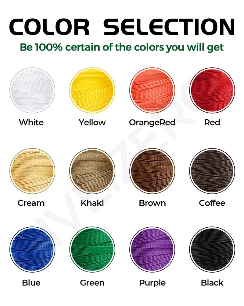 Extra Strong Upholstery ThreadRed 1000 Meters Bonded Nylon Thread for Denim L...