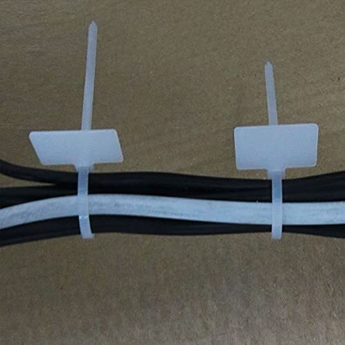 Nylon Marker Cable Ties 300PCS White Self-locking Wire Zip Ties Cable Mark