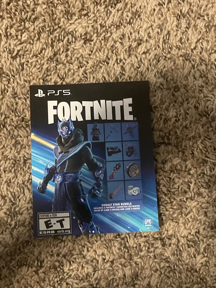 PS5 Fortnite Cobalt Star Bundle Code   1000 V Bucks (Download Code Unscratched)
