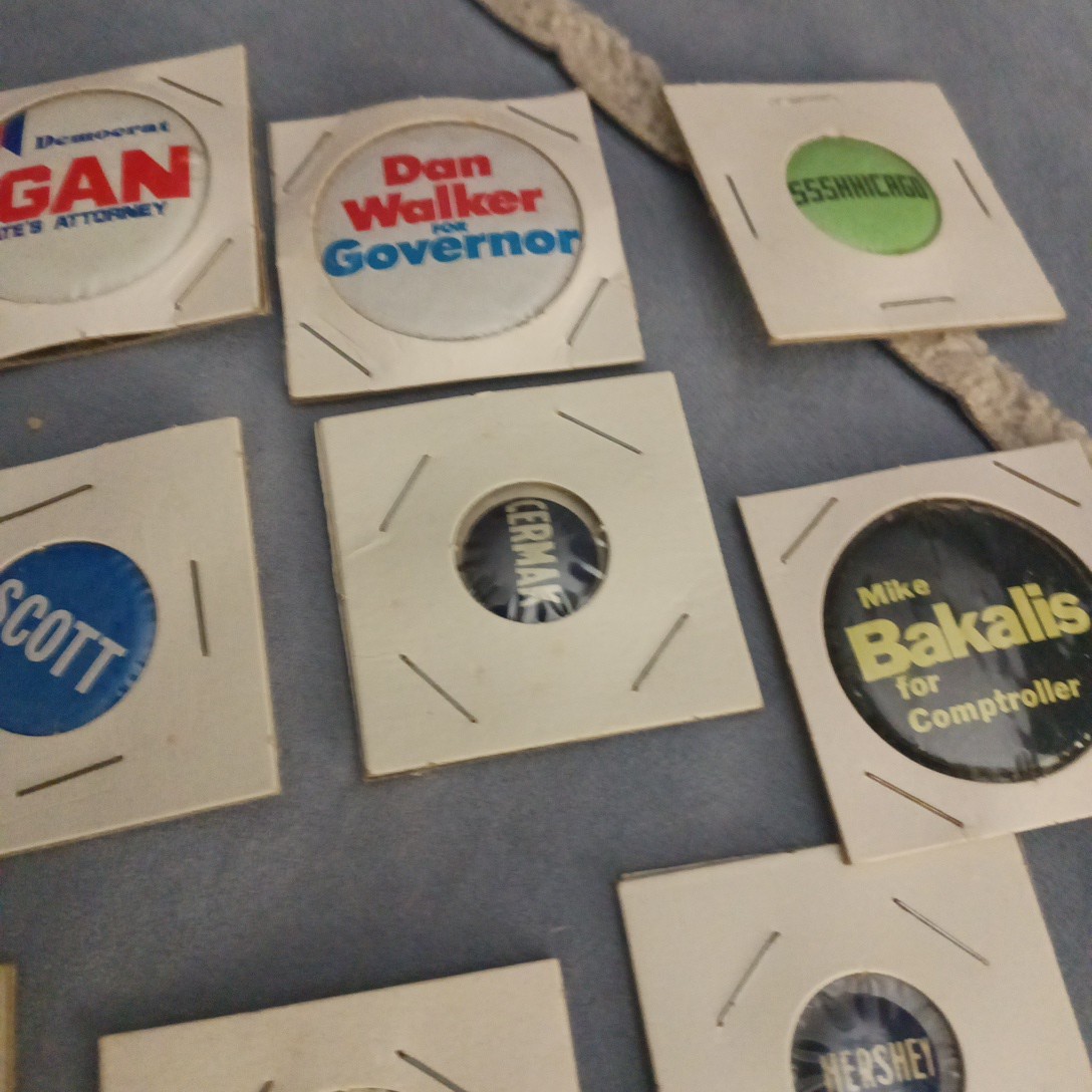 Lot of 40 Chicago Illinois local political pinback button pin.1960-1980s