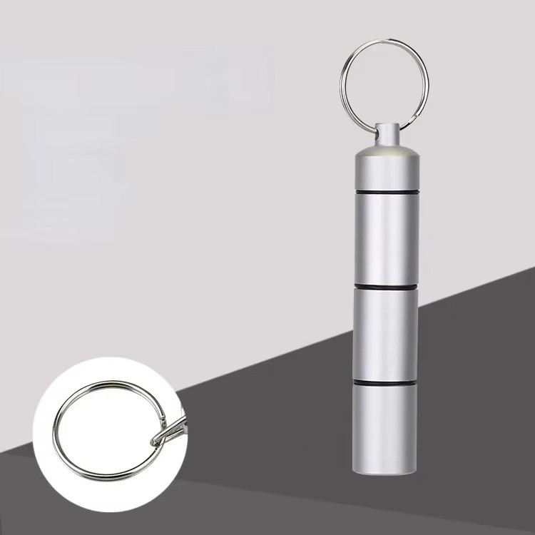 MIni Waterproof Medicine Pill Box Case Bottle Holder Container Keychain US