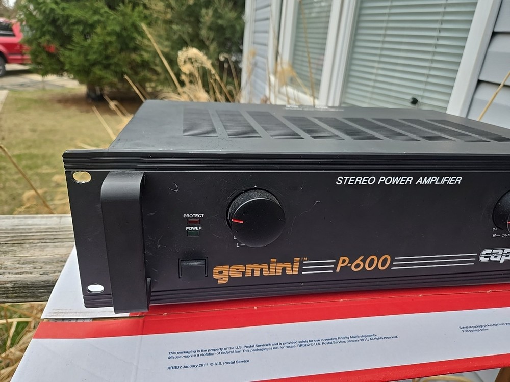 GEMINI P-600 Stereo Power Amplifier, UNTESTED, AS IS, READ**