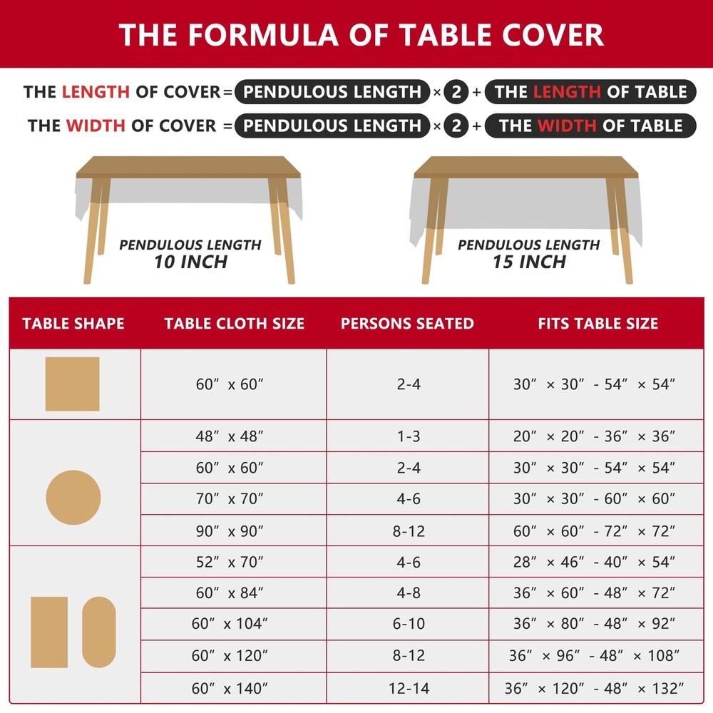Siilues Christmas Tablecloth 60x104 Inch 60" x 104" (Rectangular), White