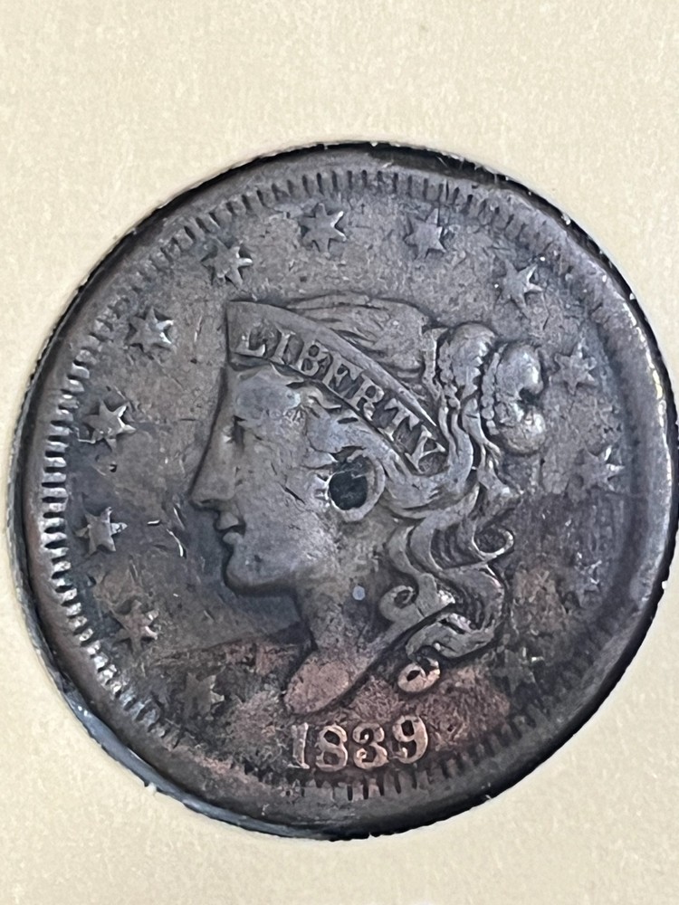 1839 Large Cent - Head of 38
