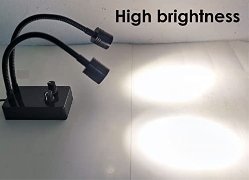 Microscope Light Source, USB Desk Dual Gooseneck Lights LED Mini Spot Light