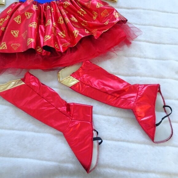 Super Girl Costume Kids Halloween Dress-up Complete Outfit