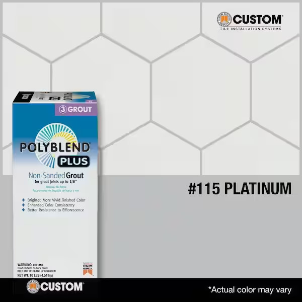 Polyblend Plus #115 Platinum 10 lb. Unsanded Grout