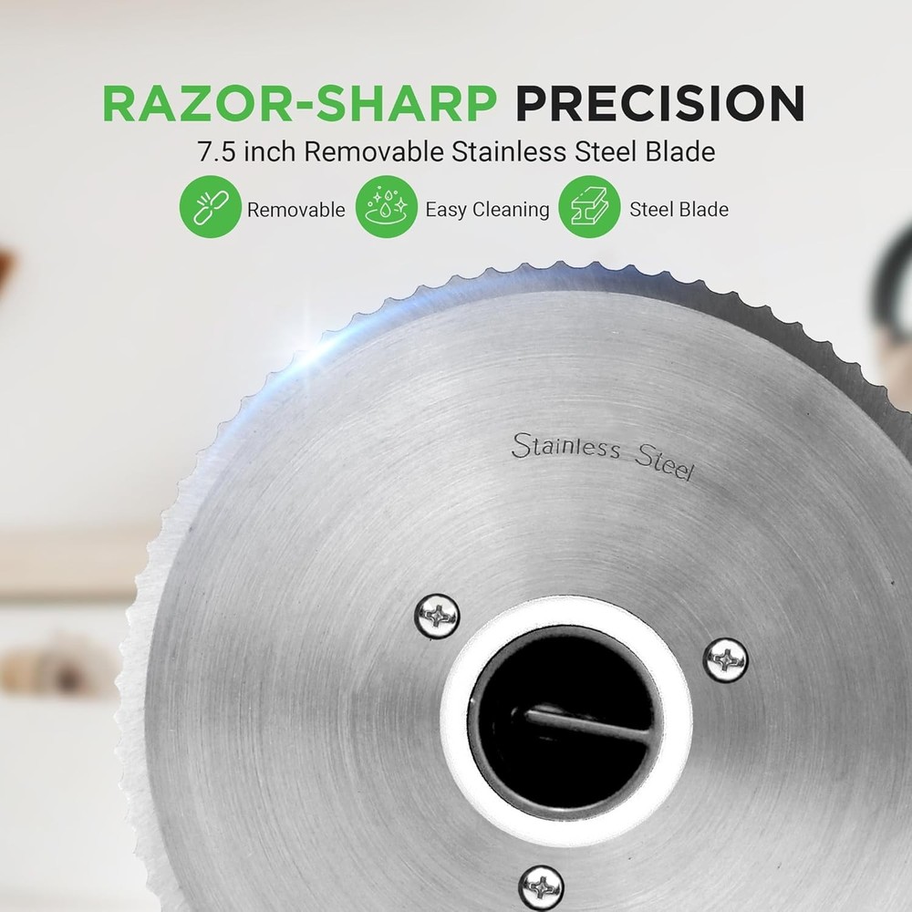 200W Automatic Electric Meat, Deli & Bread Slicer with Adjustable Thickness