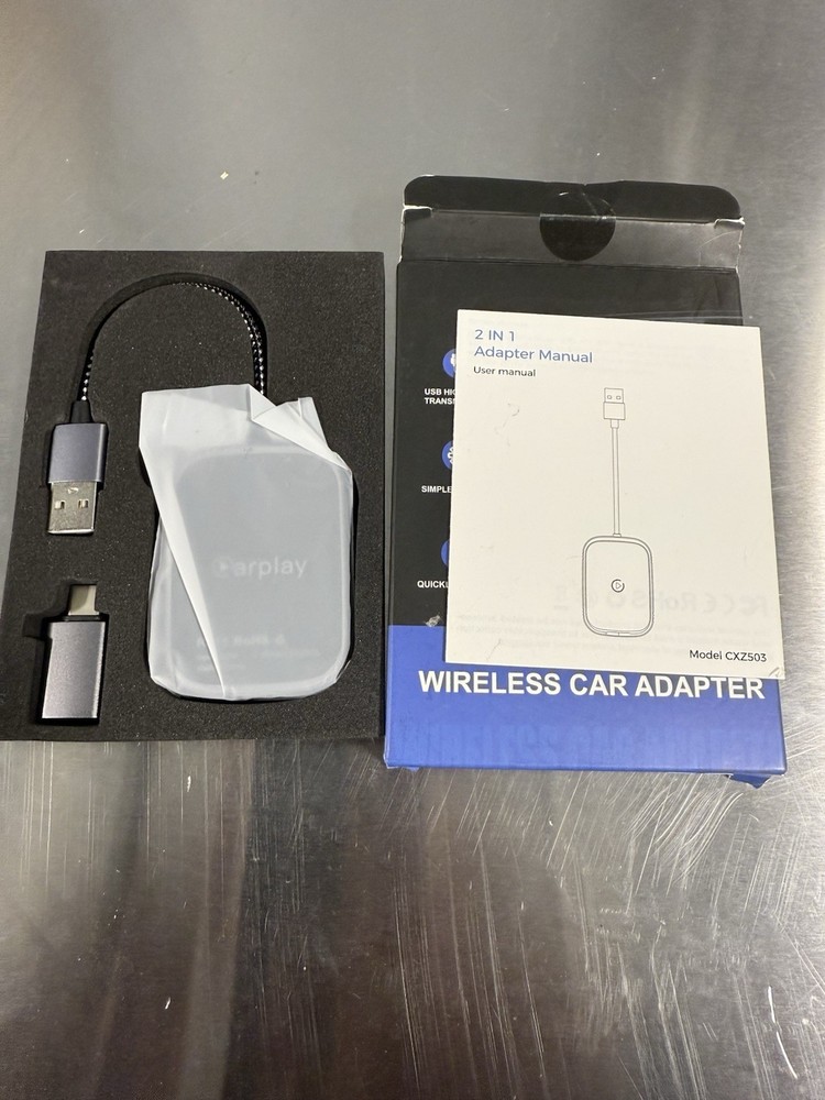 2 in 1 Wireless Carplay Adapter & Android Auto Wireless Adapter, 2025 Bluetooth