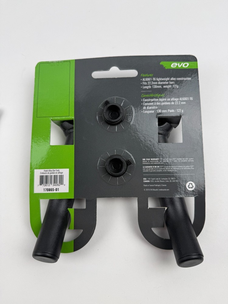 EVO Alloy Bar Ends Black