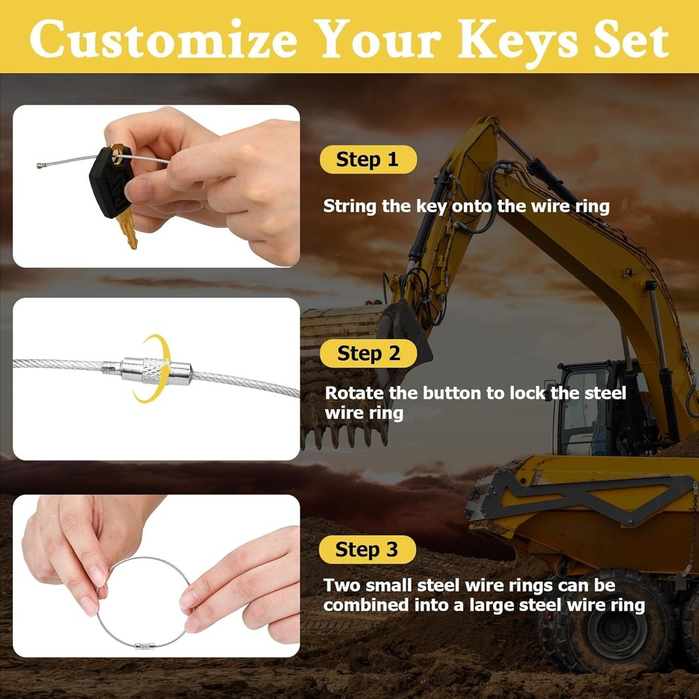 Heavy Equipment Key Set Construction Ignition Keys Excavator Loader Backhoe 42pc