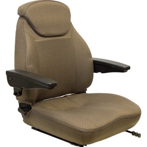 Fits John Deere Loader/Backhoe Seat Assembly - Fits Various Models - Brown Cloth