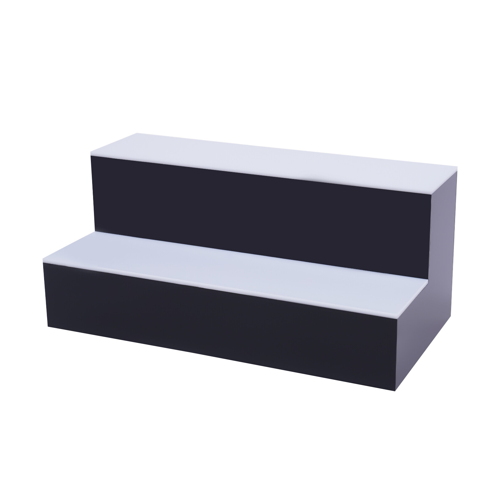 2 Tier LED Lighted Liquor Bottle Display Shelf - Glowing Bar Stand