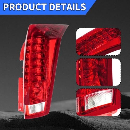 Tail Light Assembly Compatible with Cadillac SRX 2010-2016 Red Driver Left Side