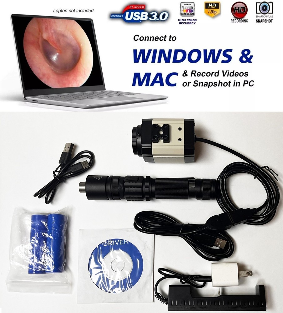 Rigid Endoscope Cystoscope Arthroscope Laparoscope HD 4k USB Camera Head+Light