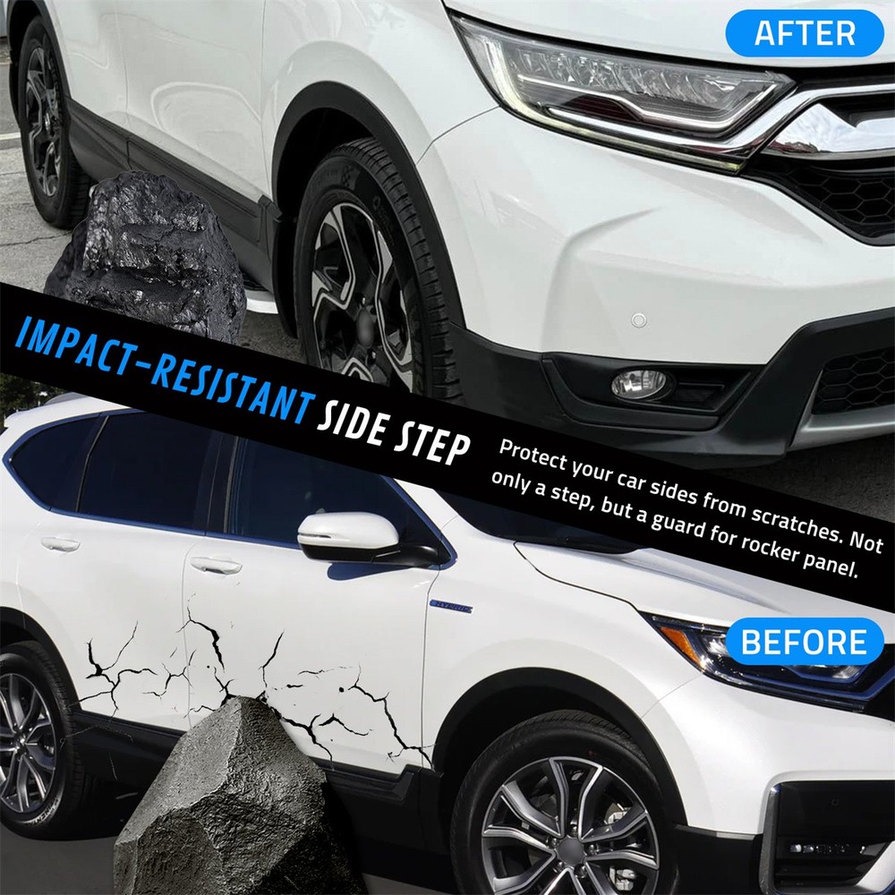 For 2017-2022 Honda CR-V CRV Running Boards Side Steps Fixed Nerf Bars Silver