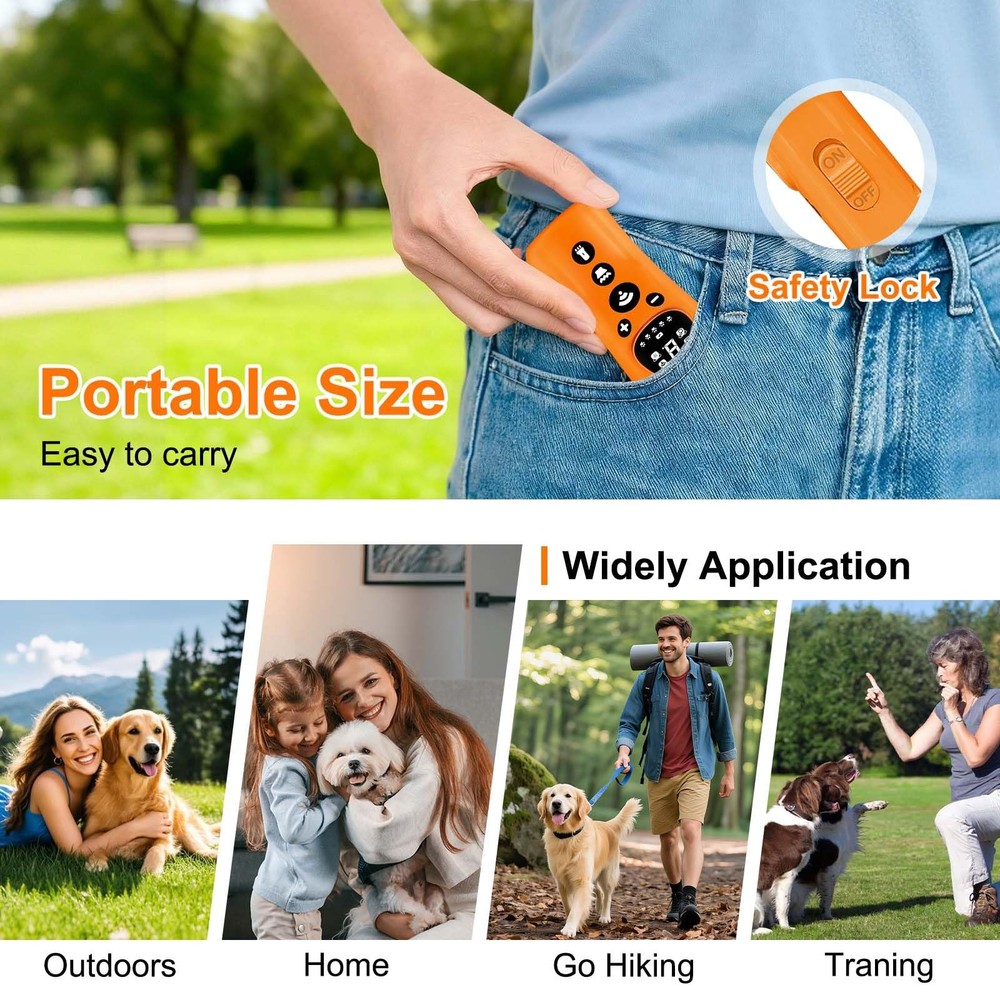 Dog Bark Deterrent Device, 3X Anti Barking Device for Dogs,Variable Frequency...