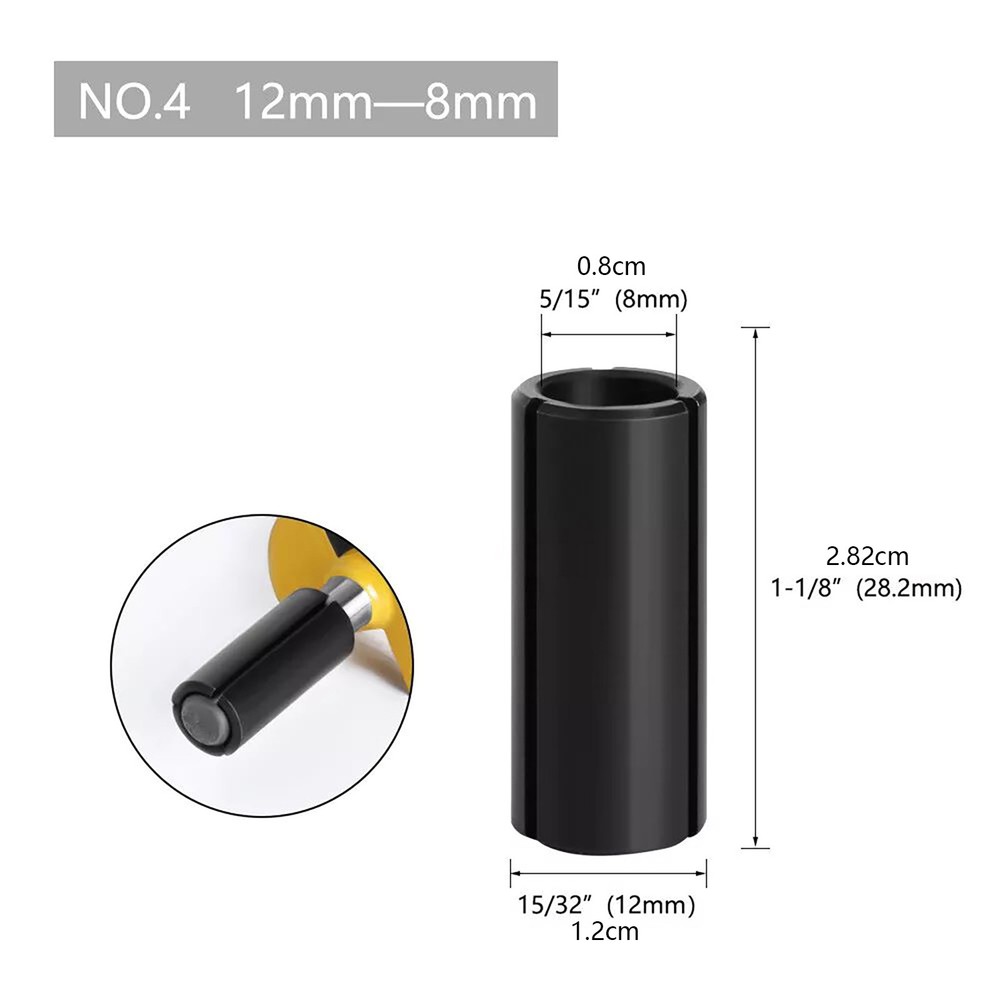 Adapter Converter Router Collet Reduction Sleeve Tool Bit Connector Router Bit