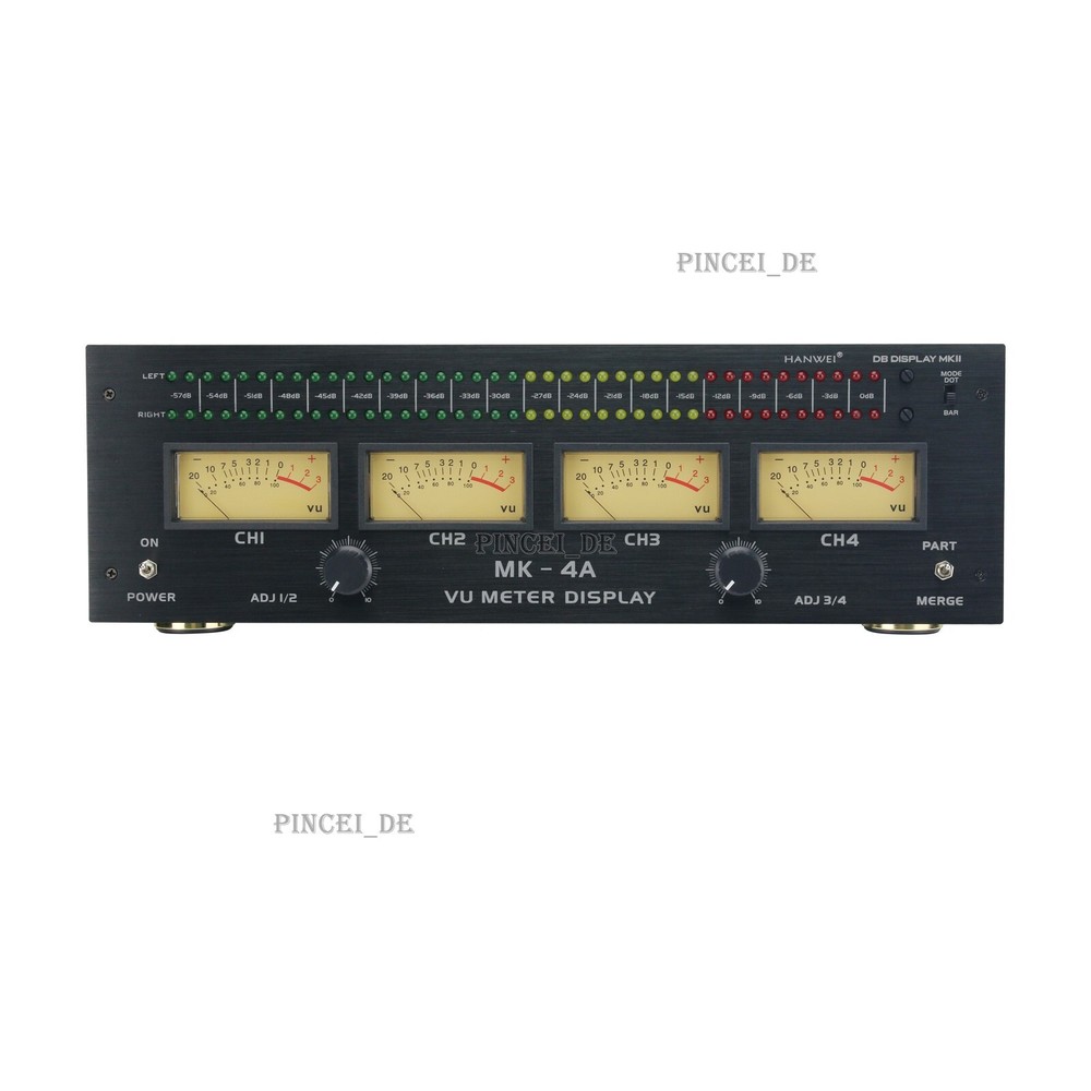 MK-4A 3U 4 VU Meter Display High Performance Level Meter for Audio Amplifier