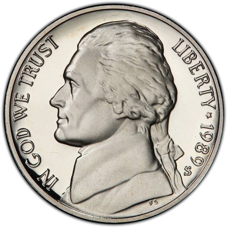 1989S Proof Jefferson Nickel