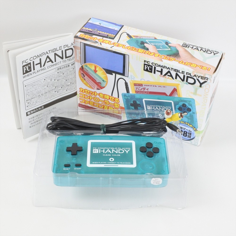 FC HANDY FC Compatible Console System Boxed Turquoise Green Tested Ref/2102