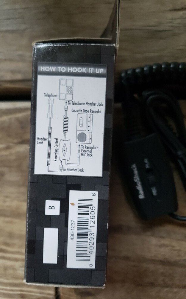 Telephone Handset Mini Recording Control 1/8" Jack 430-1237