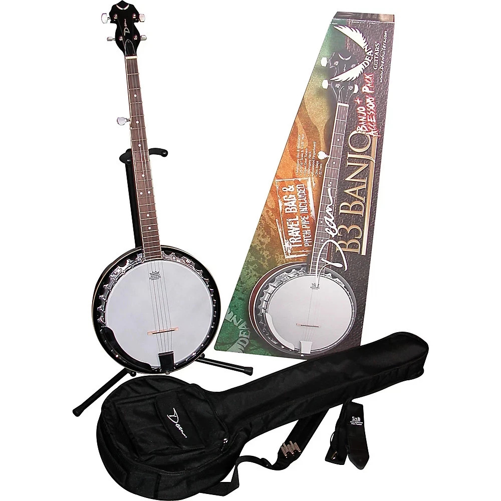 Dean B3 Banjo Pack  5 string with pitch pipe and bag