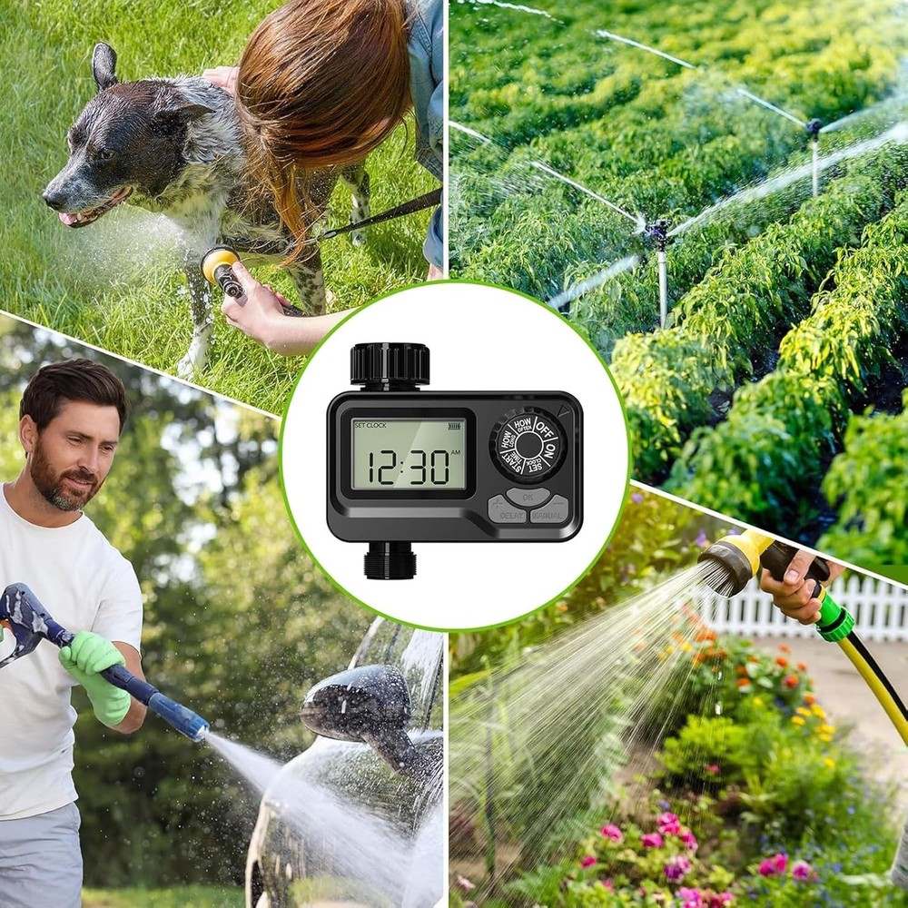Versatile Programmable Hose Timer with Rain Delay - Easy Automatic Irrigation