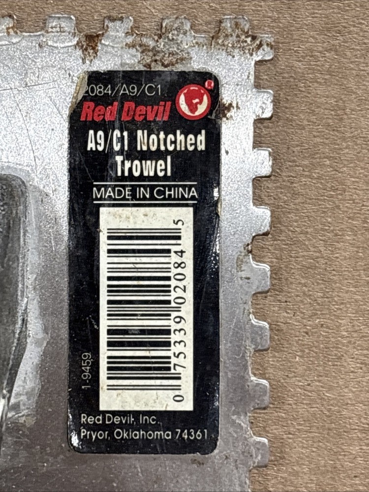 Pre Owned RED DEVIL Notched Trowel
