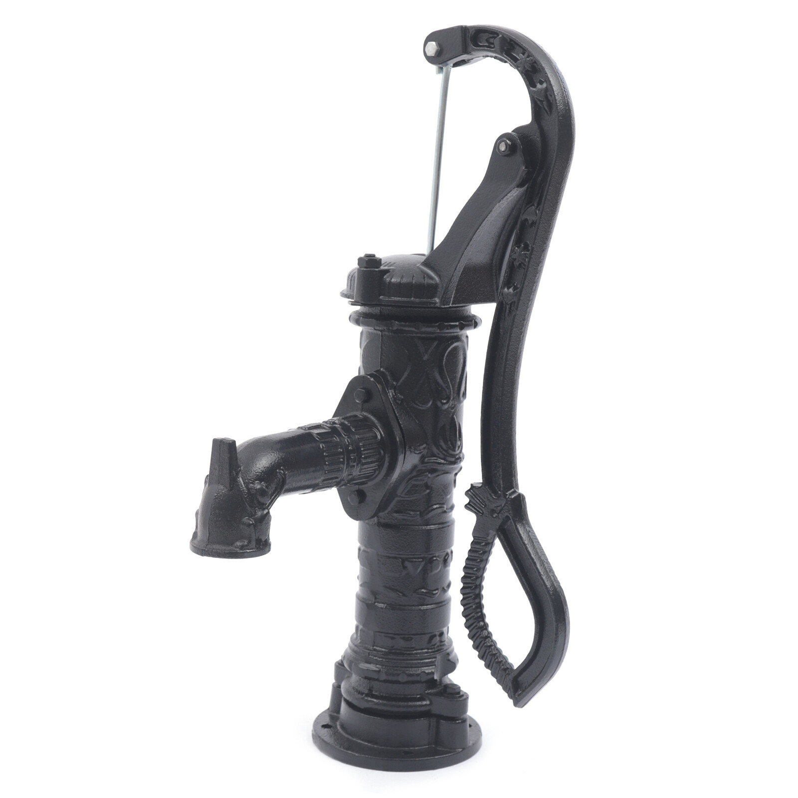 Cast Iron Water Well Hand Pump 26 feet Black Rustic Garden Farmhouse Antique