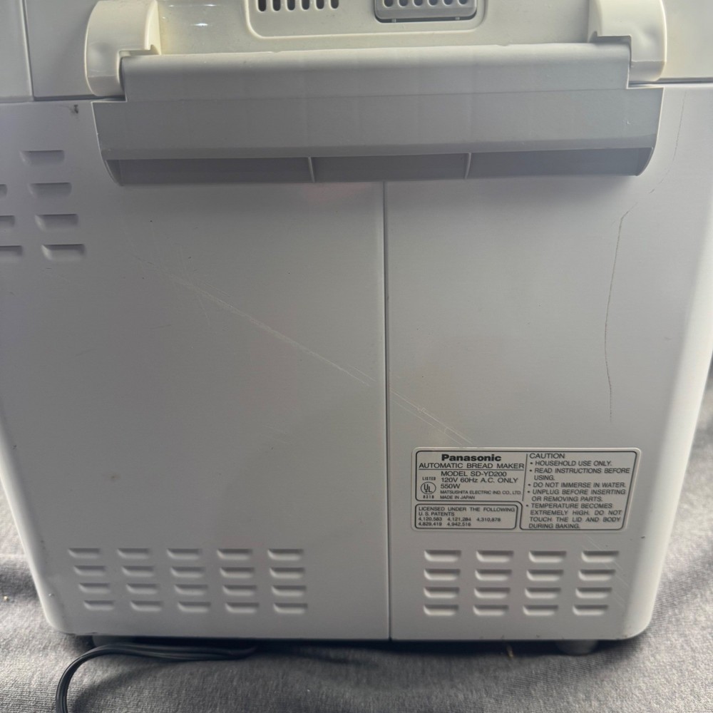 Panasonic SD-YD200 Automatic Bread Maker White 550W Multi Grain Whole Wheat