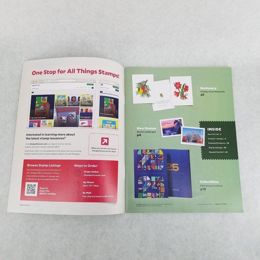 USA Philatelic Fall 2025 USPS Catalog Holiday Cheer Cardinals