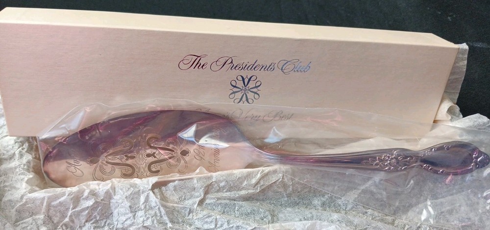 1978 AVON Presidents Club Silver Plate Cake Server-92nd Anniversary