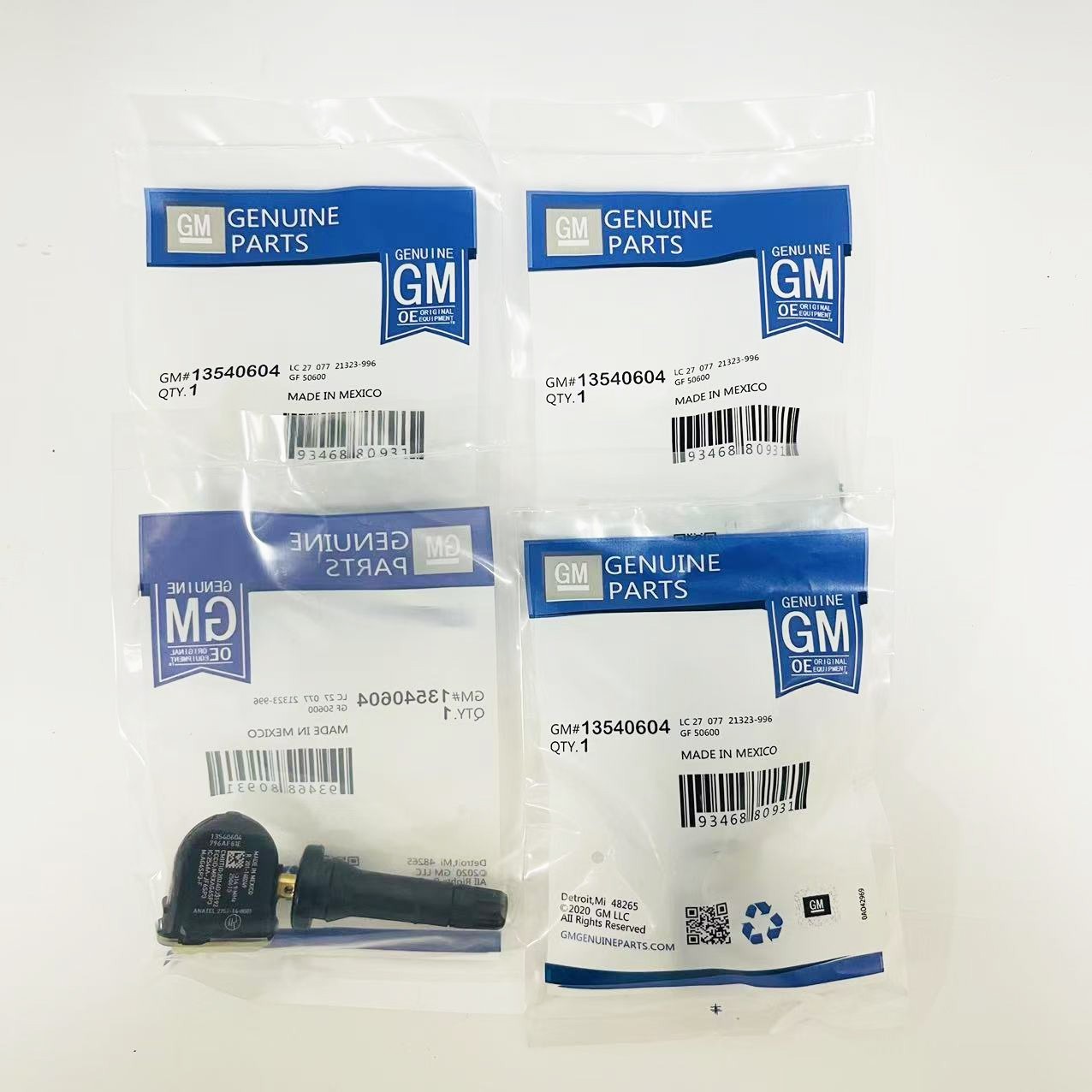 4x Genuine TPMS 13540604 Tire Pressure Sensor Buick Chevrolet Cadillac Escalade