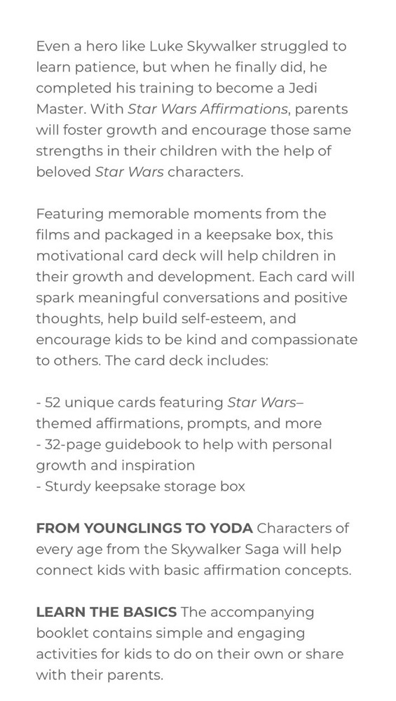Star Wars Affirmation Cards