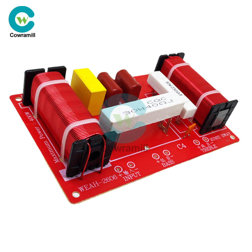 High/Low 2 Channel Audio Speaker Frequency Divider 400W Crossover Filter Board