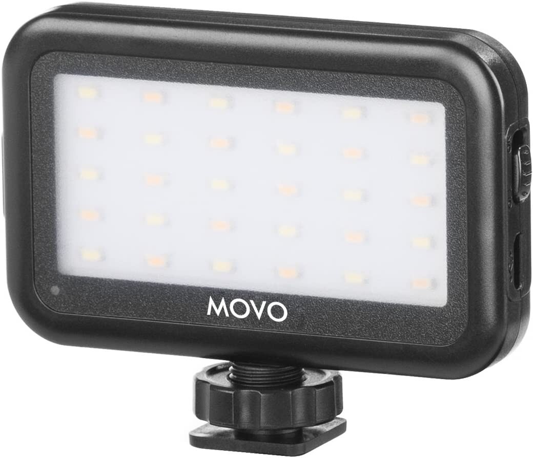 Movo LED-30 Rechargeable Mini LED Video Light Panel with Adjustable Brightness