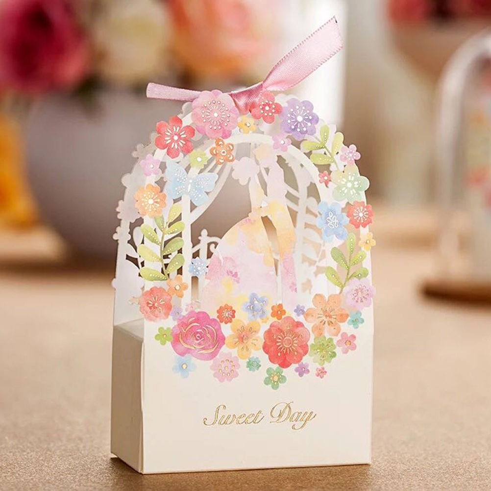 280pcs Favor Ribbon Gift Box Candy Boxes Wedding Boxes Gift Favor Flower Party