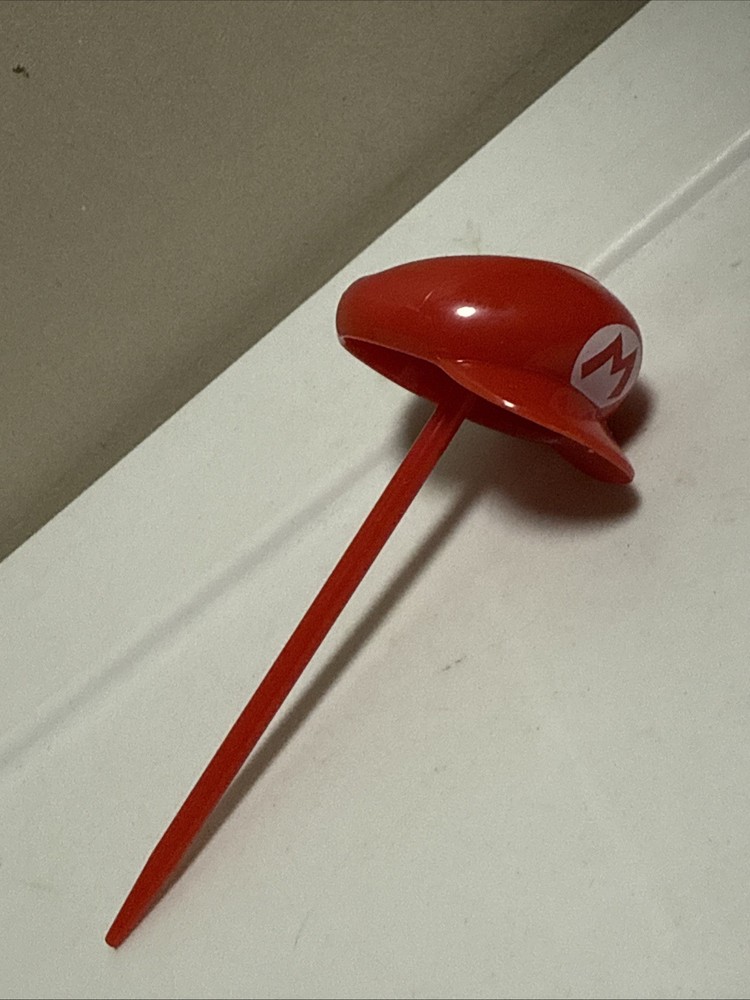 Universal Studios Epic Universe Toadstool Cafe Mario Hat Burger Toothpick Topper