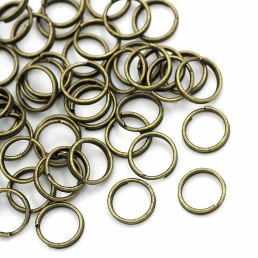100 pcs Bronze Tone Split Double Loop Open Jump Rings – 8mm – 15 Gauge – 1.5mm
