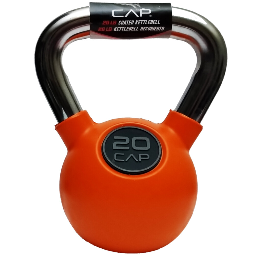 CAP Rubber Color Coated Kettlebell with Chrome Handle