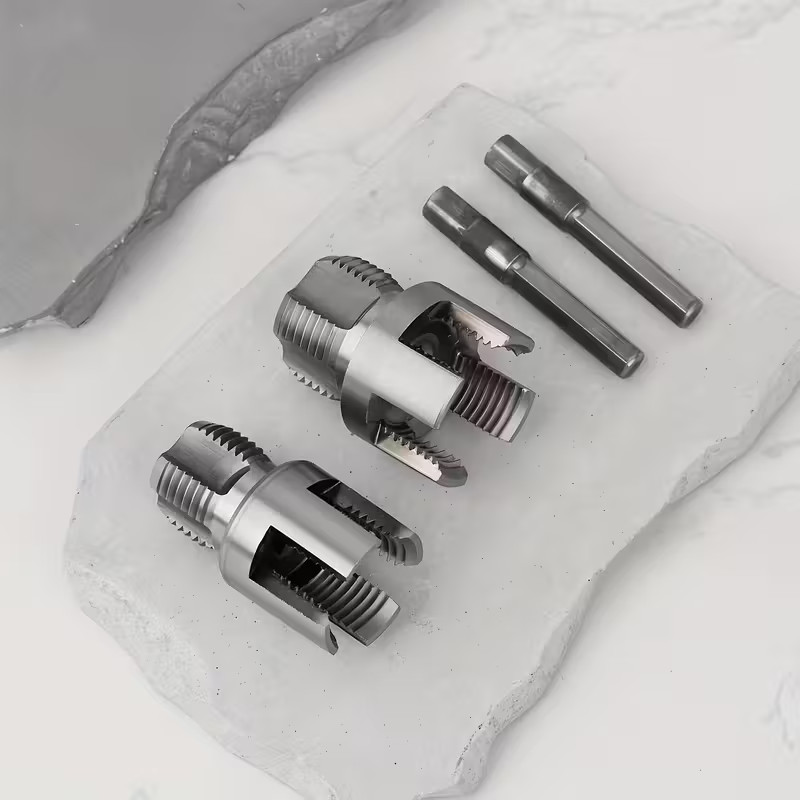 Integrated Internal & External Pipe Threading Tool Steel PVC Pipe Threader Kit