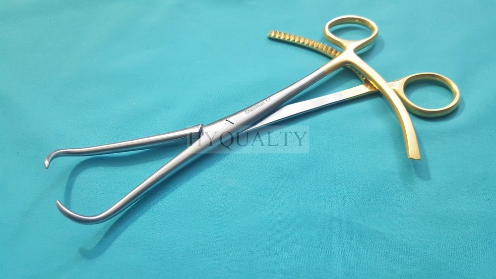 Bone Reduction Forceps 8" Gold Plated Handle Orthopedic Surgical Instruments CE
